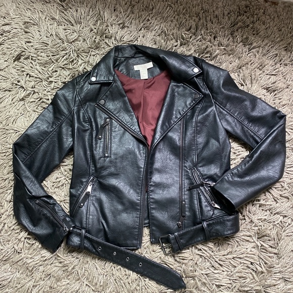 Urban Outfitters Jackets & Blazers - H&M faux leather biker jacket